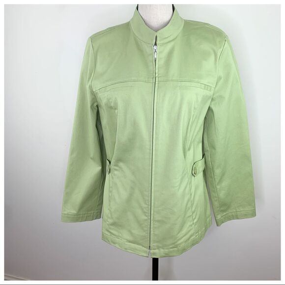 Appleseed's Light Green‎ Cotton Front Zip Jacket M - Picture 11 of 11